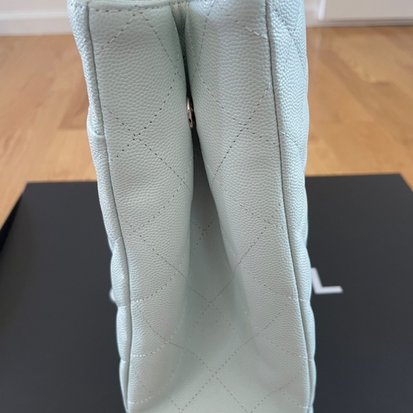 NWT CHANEL Large Shopping Tote Baby Blue - Picture 6 of 16